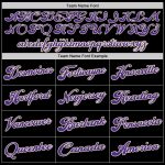 Custom Name and Number Personalized Softball Jersey - Black Purple White Authentic Team Gear Personalized Black Purple-White
