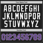 Custom Name Number Basketball Jersey - Authentic Black Purple White Throwback Design Personalized Black Purple-White Authentic