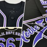 Personalized Black and Purple Baseball Jersey for Custom Style and Fit Personalized Black Purple-White Baseball Jersey 2