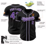 Personalized Black Purple White Baseball Jersey - Custom Sports Apparel for Fans Personalized Black Purple-White Baseball