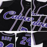 Custom Black Purple and White Baseball Jersey for Personalized Style Personalized Black Purple-White Baseball Jersey