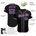 Custom Black Purple and White Baseball Jersey for Personalized Style Personalized Black Purple-White Baseball Jersey