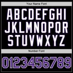 Personalized Two Tone Bomber Hoodie Jacket Black Purple White Full-Snap Varsity Letterman Personalized Black Purple-White