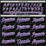 Personalized Two Tone Bomber Jacket Black Purple White Full-Snap Varsity Letterman Personalized Black Purple-White Bomber