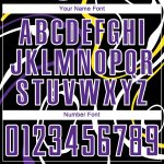 Personalized Black Purple White Fluid Shapes Soccer Jersey Uniform for Men and Women Personalized Black Purple-White Fluid