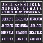 Custom Black Purple White Football Jersey with Personalized Name & Number - Authentic Mesh Team Gear Personalized Black Purple-White