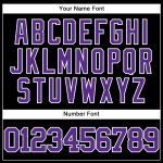 Personalized Black Purple White Mesh Throwback Baseball Jersey - Authentic Design Personalized Black Purple-White Mesh Authentic