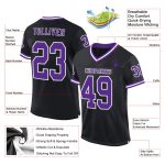 Personalized Black Purple White Mesh Football Jersey Authentic Throwback Personalized Black Purple-White Mesh Authentic Throwback