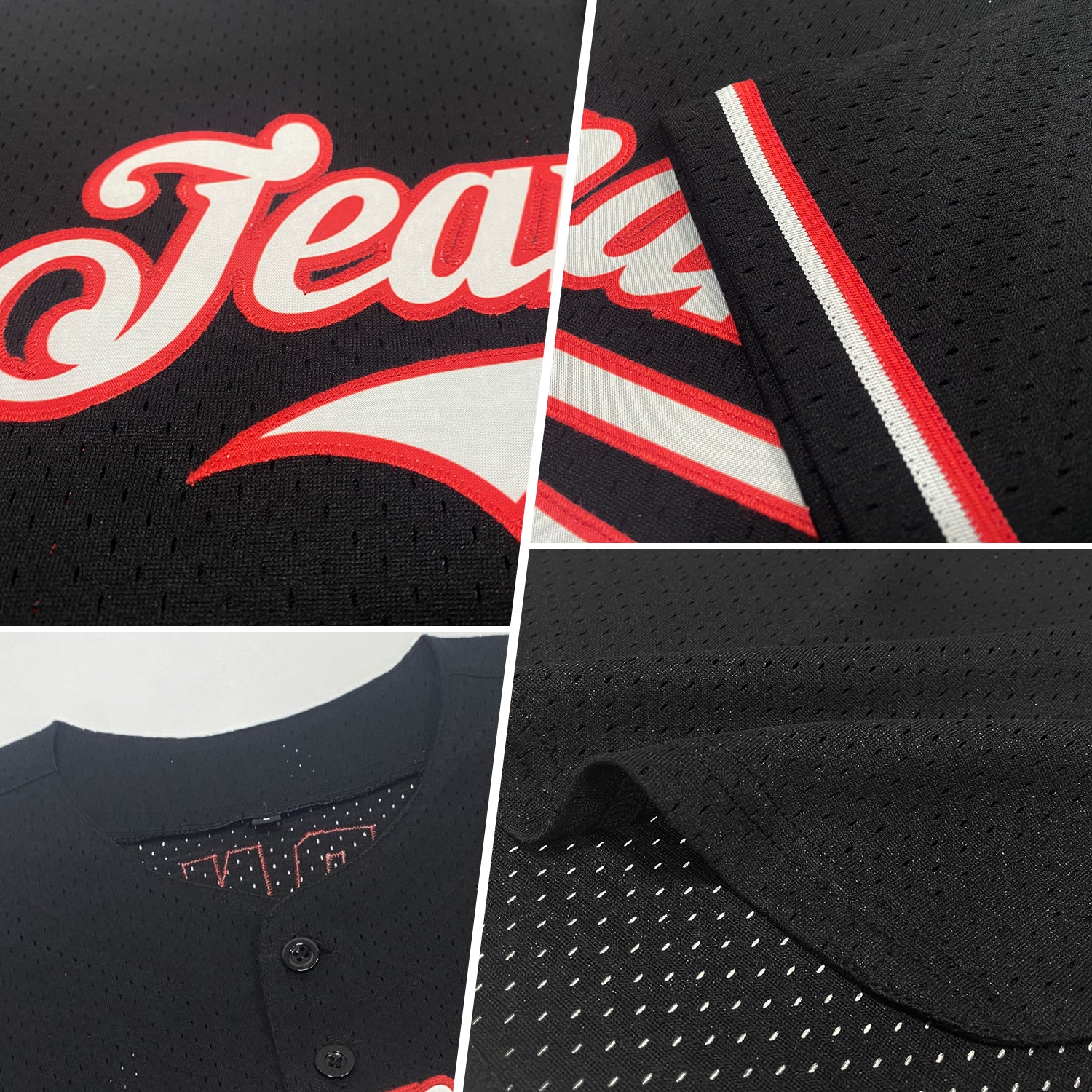 Personalized Black Purple White Throwback Baseball Jersey for Men Personalized Black Purple-White Mesh Throwback Baseball - Image 2