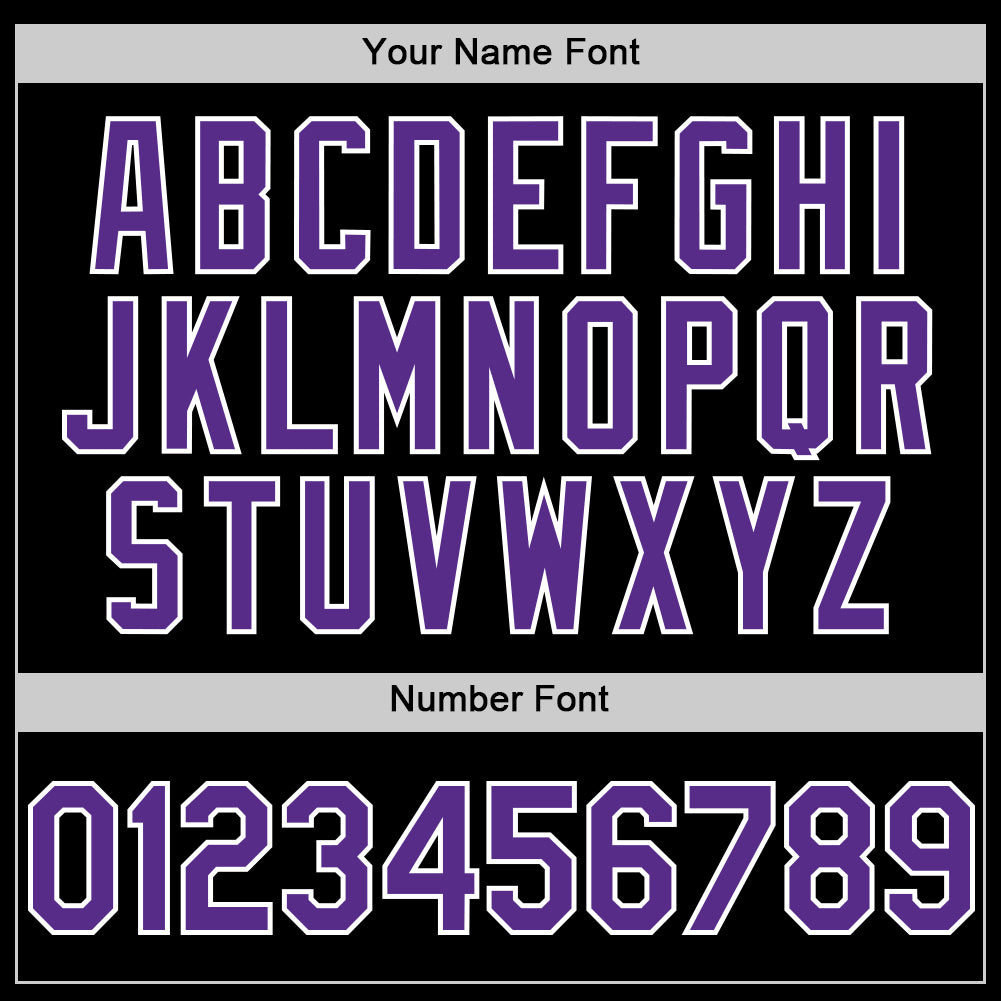 Personalized Black Purple White Throwback Baseball Jersey for Men Personalized Black Purple-White Mesh Throwback Baseball - Image 5