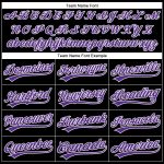 Custom Personalized Golf Polo Shirt with Name and Number - Black Purple-White Performance Vapor Personalized Black Purple-White