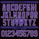 Personalized 3D Skull Varsity Jacket Black Purple White Bomber Full-Snap Fashion Personalized Black Purple-White Skull Fashion