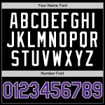Personalized Throwback Baseball Jersey Black Purple White Design for Fans Personalized Black Purple-White Throwback Baseball