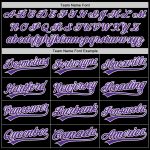Personalized Throwback Baseball Jersey Black Purple White Design for Fans Personalized Black Purple-White Throwback Baseball