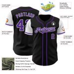 Personalized Black Purple White Two Tone Baseball Jersey for Men and Women Personalized Black Purple-White Two Tone Baseball