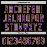 Personalized Rave Skull Jersey - Custom Name & Number - Black Purple-Yellow 3D Pattern Baseball Jersey Personalized Black