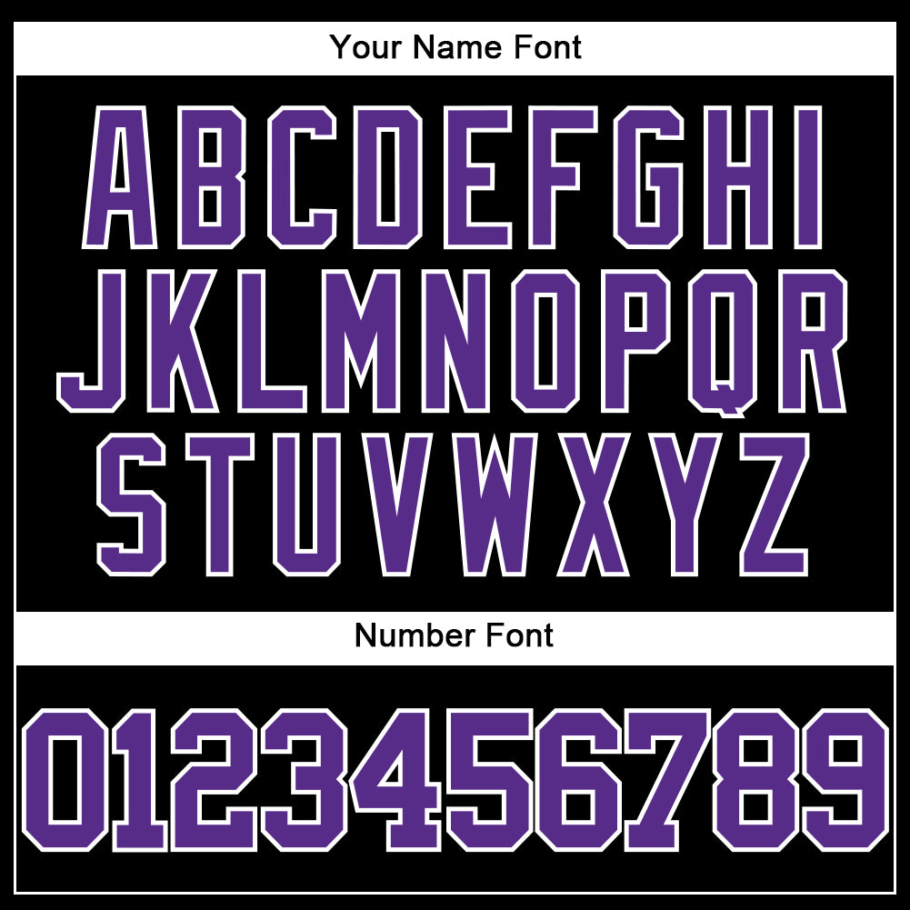 Custom Black Purple White Baseball Jersey for Men and Women - Personalized Sports Apparel Personalized Black PurpleWhite - Image 5