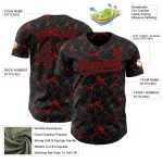 Personalized 3D Abstract Network Baseball Jersey in Black and Red Personalized Black Red 3D Abstract Network Baseball Jersey