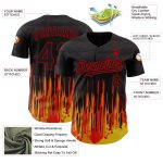 Personalized 3D Abstract Black Red Baseball Jersey for Men and Women Personalized Black Red 3D Abstract Shape Baseball Jersey