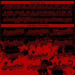 Personalized 3D Abstract Splash Grunge Art Baseball Jersey - Black Red Design Personalized Black Red 3D Abstract Splash Grunge