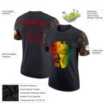 Personalized Africa Safari 3D Black History Month T-Shirt - Black Red Performance Shirt Personalized Black Red 3D Black History
