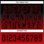 Personalized 3D Gradient Black Red Softball Jersey Unisex Two-Button Design Personalized Black Red 3D Gradient Square Shapes