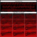 Personalized 3D Gradient Black Red Softball Jersey Unisex Two-Button Design Personalized Black Red 3D Gradient Square Shapes