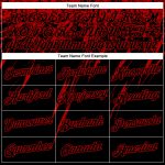 Custom Name and Number Performance T-Shirt - Personalized 3D Black Red Abstract Design with Sharp Shapes Personalized Black