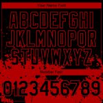 Custom Name and Number Black Red 3D Pattern Baseball Jersey Abstract Splash Grunge Art Design Personalized Black Red 3D Pattern