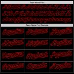 Custom Name and Number Baseball Jersey - Personalized Black Red 3D Abstract Splatter Grunge Art Design Personalized Black