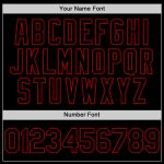 Custom Name Number Baseball Jersey - Personalized Black Red 3D Pattern Abstract Splatter Texture Design Personalized Black