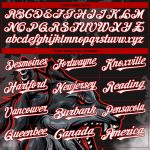 Custom Name and Number Authentic Baseball Jersey - Personalized 3D Wolf Pattern in Black and Red Personalized Black Red 3D