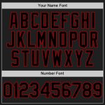 Custom Name Number Baseball Jersey - Personalized Black Red 3D Pattern Design Confetti Personalized Black Red 3D Pattern
