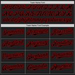 Custom Name Number Baseball Jersey - Personalized Black Red 3D Pattern Design Confetti Personalized Black Red 3D Pattern