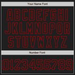 Custom Name and Number Personalized 3D Black and Red Curve Lines Baseball Jersey - Authentic Team Jersey Personalized Black