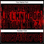 Custom Name & Number Performance T-Shirt - Personalized Black Red Dripping Splatter Art Design, 3D Pattern Personalized Black