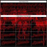 Custom Name & Number Performance T-Shirt - Personalized Black Red Dripping Splatter Art Design, 3D Pattern Personalized Black
