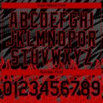Personalized Black Red 3D Flame Pattern Baseball Jersey Custom Name & Number Personalized Black Red 3D Pattern Design Flame