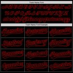 Custom Name Number Gothic Style 3D Pattern Black Red Cross Wings Baseball Jersey Personalized Black Red 3D Pattern Design
