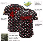 Personalized Gothic Style 3D Black Red Devil Heart Baseball Jersey with Custom Name and Number Personalized Black Red 3D