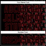 Custom Gothic Style Rose Baseball Jersey - Personalized Black Red 3D Pattern Team Jersey with Name and Number Personalized