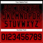 Custom Name and Number Performance T-Shirt - Personalized 3D Pattern Design in Black and Red Square Shapes Personalized Black