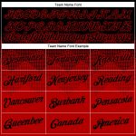 Custom Name and Number Performance T-Shirt - Personalized 3D Pattern Design in Black and Red Square Shapes Personalized Black