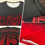 Custom Name and Number Performance T-Shirt - Personalized 3D Pattern Design in Black and Red Square Shapes Personalized Black