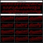 Personalized Gothic Style Baseball Jersey with Custom Name and Number - Black Red 3D Pattern Design for Authentic Team Wear
