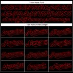 Personalized Rave Baseball Jersey with 3D Bloody Handprint Design - Custom Name & Number in Black and Red Colors Personalized