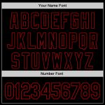 Custom Personalized 3D Pattern Black Red Gothic Baseball Jersey with Name and Number - Rave Style Team Gear Personalized