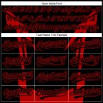 Custom 3D Black Red Pattern Baseball Jersey with Sharp Edges - Personalized Team Name and Number Personalized Black Red 3D
