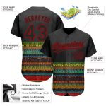 Personalized 3D Pattern Black Red African Ethnic Baseball Jersey - Authentic Style Personalized Black Red 3D Pattern Design