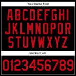Personalized Authentic Baseball Jersey in Black and Red - Custom Name and Number Personalized Black Red Authentic Baseball